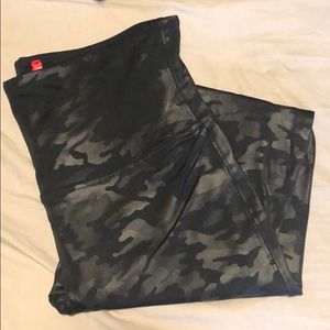 Spanx Faux Leather Camo Leggings